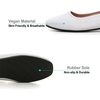 image:imageHee grand Classic Solid Square Toe Ballet Flats for Women Comfort Casual Flats Lightweight Slip on Loafers Suede Dress ShoesWhite