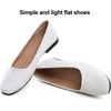 image:imageHee grand Classic Solid Square Toe Ballet Flats for Women Comfort Casual Flats Lightweight Slip on Loafers Suede Dress ShoesWhite