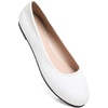 image:imageHee grand Classic Womens Round Toe Ballet Flats Comfortable SlipOn Loafers for Casual Work932white
