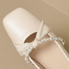 image:imageHee grand Fashion Womens Low Heel Pumps Square Toe Sparkling Rhinestone Beaded Comfort Block Chunky Heel Dress Shoes501apricot