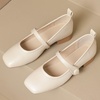 image:imageHee grand Fashion Womens Low Heel Pumps Square Toe Sparkling Rhinestone Beaded Comfort Block Chunky Heel Dress Shoes504apricot
