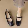 image:imageHee grand Fashion Womens Low Heel Pumps Square Toe Sparkling Rhinestone Beaded Comfort Block Chunky Heel Dress Shoes504black