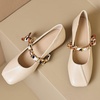 image:imageHee grand Fashion Womens Low Heel Pumps Square Toe Sparkling Rhinestone Beaded Comfort Block Chunky Heel Dress Shoes505apricot