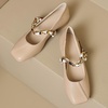image:imageHee grand Fashion Womens Low Heel Pumps Square Toe Sparkling Rhinestone Beaded Comfort Block Chunky Heel Dress Shoes505khaki