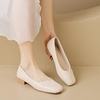 image:imageHee grand Fashion Womens Low Heel Pumps Square Toe Sparkling Rhinestone Beaded Comfort Block Chunky Heel Dress Shoes506apricot