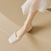 image:imageHee grand Fashion Womens Low Heel Pumps Square Toe Sparkling Rhinestone Beaded Comfort Block Chunky Heel Dress Shoes506apricot
