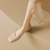 image:imageHee grand Fashion Womens Low Heel Pumps Square Toe Sparkling Rhinestone Beaded Comfort Block Chunky Heel Dress Shoes506khaki