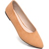 image:imageHee grand Flats for Women Classic Solid Pointed Toe Ballet Shoes Suede Dress Shoes Casual Comfort SlipOn Loafers LightweightAmber