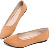 image:imageHee grand Flats for Women Classic Solid Pointed Toe Ballet Shoes Suede Dress Shoes Casual Comfort SlipOn Loafers LightweightAmber