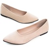 image:imageHee grand Flats for Women Classic Solid Pointed Toe Ballet Shoes Suede Dress Shoes Casual Comfort SlipOn Loafers LightweightApricot