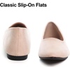 image:imageHee grand Flats for Women Classic Solid Pointed Toe Ballet Shoes Suede Dress Shoes Casual Comfort SlipOn Loafers LightweightApricot