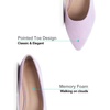 image:imageHee grand Flats for Women Classic Solid Pointed Toe Ballet Shoes Suede Dress Shoes Casual Comfort SlipOn Loafers LightweightBaby Purple