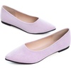 image:imageHee grand Flats for Women Classic Solid Pointed Toe Ballet Shoes Suede Dress Shoes Casual Comfort SlipOn Loafers LightweightBaby Purple