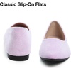 image:imageHee grand Flats for Women Classic Solid Pointed Toe Ballet Shoes Suede Dress Shoes Casual Comfort SlipOn Loafers LightweightBaby Purple