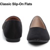 image:imageHee grand Flats for Women Classic Solid Pointed Toe Ballet Shoes Suede Dress Shoes Casual Comfort SlipOn Loafers LightweightBlack