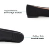 image:imageHee grand Flats for Women Classic Solid Pointed Toe Ballet Shoes Suede Dress Shoes Casual Comfort SlipOn Loafers LightweightBlack