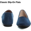 image:imageHee grand Flats for Women Classic Solid Pointed Toe Ballet Shoes Suede Dress Shoes Casual Comfort SlipOn Loafers LightweightBlue