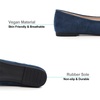 image:imageHee grand Flats for Women Classic Solid Pointed Toe Ballet Shoes Suede Dress Shoes Casual Comfort SlipOn Loafers LightweightBlue