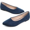 image:imageHee grand Flats for Women Classic Solid Pointed Toe Ballet Shoes Suede Dress Shoes Casual Comfort SlipOn Loafers LightweightBlue