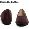 image:imageHee grand Flats for Women Classic Solid Pointed Toe Ballet Shoes Suede Dress Shoes Casual Comfort SlipOn Loafers LightweightBrown