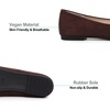 image:imageHee grand Flats for Women Classic Solid Pointed Toe Ballet Shoes Suede Dress Shoes Casual Comfort SlipOn Loafers LightweightBrown