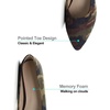 image:imageHee grand Flats for Women Classic Solid Pointed Toe Ballet Shoes Suede Dress Shoes Casual Comfort SlipOn Loafers LightweightCamouflage Brown