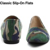 image:imageHee grand Flats for Women Classic Solid Pointed Toe Ballet Shoes Suede Dress Shoes Casual Comfort SlipOn Loafers LightweightCamouflage Green