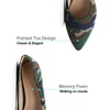 image:imageHee grand Flats for Women Classic Solid Pointed Toe Ballet Shoes Suede Dress Shoes Casual Comfort SlipOn Loafers LightweightCamouflage Green
