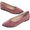 image:imageHee grand Flats for Women Classic Solid Pointed Toe Ballet Shoes Suede Dress Shoes Casual Comfort SlipOn Loafers LightweightElegant Pink