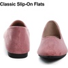 image:imageHee grand Flats for Women Classic Solid Pointed Toe Ballet Shoes Suede Dress Shoes Casual Comfort SlipOn Loafers LightweightElegant Pink