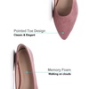 image:imageHee grand Flats for Women Classic Solid Pointed Toe Ballet Shoes Suede Dress Shoes Casual Comfort SlipOn Loafers LightweightElegant Pink