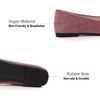 image:imageHee grand Flats for Women Classic Solid Pointed Toe Ballet Shoes Suede Dress Shoes Casual Comfort SlipOn Loafers LightweightElegant Pink