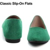 image:imageHee grand Flats for Women Classic Solid Pointed Toe Ballet Shoes Suede Dress Shoes Casual Comfort SlipOn Loafers LightweightGrass Green