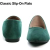 image:imageHee grand Flats for Women Classic Solid Pointed Toe Ballet Shoes Suede Dress Shoes Casual Comfort SlipOn Loafers LightweightGreen