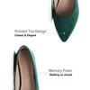 image:imageHee grand Flats for Women Classic Solid Pointed Toe Ballet Shoes Suede Dress Shoes Casual Comfort SlipOn Loafers LightweightGreen
