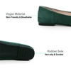 image:imageHee grand Flats for Women Classic Solid Pointed Toe Ballet Shoes Suede Dress Shoes Casual Comfort SlipOn Loafers LightweightGreen