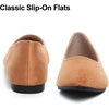 image:imageHee grand Flats for Women Classic Solid Pointed Toe Ballet Shoes Suede Dress Shoes Casual Comfort SlipOn Loafers LightweightKhaki