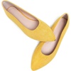 image:imageHee grand Flats for Women Classic Solid Pointed Toe Ballet Shoes Suede Dress Shoes Casual Comfort SlipOn Loafers LightweightLemon Yellow