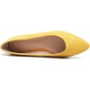 image:imageHee grand Flats for Women Classic Solid Pointed Toe Ballet Shoes Suede Dress Shoes Casual Comfort SlipOn Loafers LightweightLemon Yellow