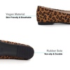 image:imageHee grand Flats for Women Classic Solid Pointed Toe Ballet Shoes Suede Dress Shoes Casual Comfort SlipOn Loafers LightweightLeopard Brown