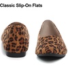image:imageHee grand Flats for Women Classic Solid Pointed Toe Ballet Shoes Suede Dress Shoes Casual Comfort SlipOn Loafers LightweightLeopard Brown