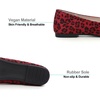 image:imageHee grand Flats for Women Classic Solid Pointed Toe Ballet Shoes Suede Dress Shoes Casual Comfort SlipOn Loafers LightweightLeopard Red