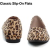 image:imageHee grand Flats for Women Classic Solid Pointed Toe Ballet Shoes Suede Dress Shoes Casual Comfort SlipOn Loafers LightweightLeopard Yellow