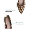 image:imageHee grand Flats for Women Classic Solid Pointed Toe Ballet Shoes Suede Dress Shoes Casual Comfort SlipOn Loafers LightweightLeopard Yellow