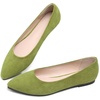 image:imageHee grand Flats for Women Classic Solid Pointed Toe Ballet Shoes Suede Dress Shoes Casual Comfort SlipOn Loafers LightweightMustard Green