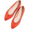 image:imageHee grand Flats for Women Classic Solid Pointed Toe Ballet Shoes Suede Dress Shoes Casual Comfort SlipOn Loafers LightweightOrange
