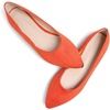 image:imageHee grand Flats for Women Classic Solid Pointed Toe Ballet Shoes Suede Dress Shoes Casual Comfort SlipOn Loafers LightweightOrange
