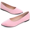 image:imageHee grand Flats for Women Classic Solid Pointed Toe Ballet Shoes Suede Dress Shoes Casual Comfort SlipOn Loafers LightweightPink