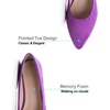 image:imageHee grand Flats for Women Classic Solid Pointed Toe Ballet Shoes Suede Dress Shoes Casual Comfort SlipOn Loafers LightweightPurple
