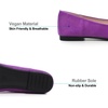 image:imageHee grand Flats for Women Classic Solid Pointed Toe Ballet Shoes Suede Dress Shoes Casual Comfort SlipOn Loafers LightweightPurple